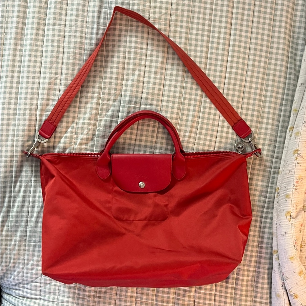 Longchamp Red Tote Bag